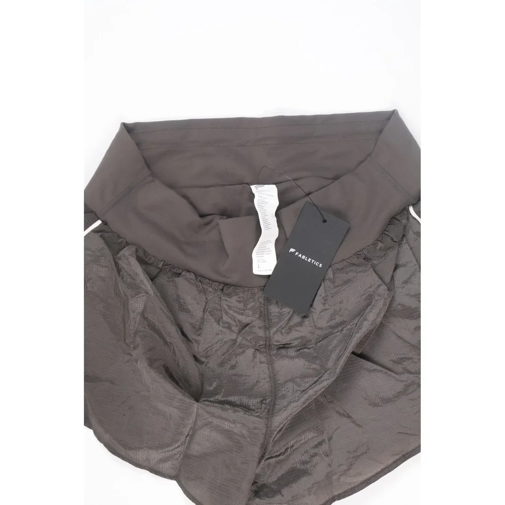 Fabletics Running Shorts Training Mid Rise Brown Solid L NWT